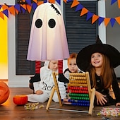 お買い得  ハロウィン室内-ハロウィンゴースト吊り下げゴースト屋内および屋外ポーチツリー中庭ガーデンテラス装飾ライト3照明モード風景ライト1個