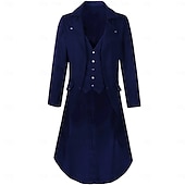 economico Cime-Retrò Vintage Punk &amp; Gotico Medievale Cappotto Smoking Frac Vampiro Cavaliere Costume Per uomo Stile Steampunk Halloween Performance Festa / Sera LARP Adulti Cappotto