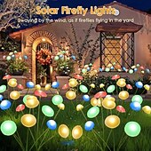 halpa Ulkovalaisimet-2 kpl aurinkokennolla toimivia sienipuutarhavaloja 6 lediä aurinkokennolla toimivia meduusavaloja ulkokäyttöön vedenpitäviä tulikärpäsen keinuvaloja puutarhan pihapolulle joulujuhlien koristeluun