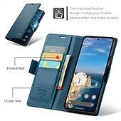 Недорогие Другие чехлы для телефонов-телефон Кейс для Назначение Google Pixel 9 ProXL Pixel 8 Пиксель 9 Откидная крышка Полная защита тела Откидная подножка Разъем для карты ТПУ Кожа PU