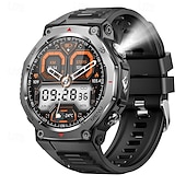 abordables Relojes inteligentes-Reloj inteligente deportivo con linterna y luz ultravioleta, resistente al agua hasta 5 ATM, Bluetooth, llamadas, para Huawei y Xiaomi, 2025