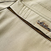 abordables Vestes Cargo-Homme Veste Légère Veste Cargo Veste Décontractée Vacances Quotidien Chaud Avec Poches Automne Hiver Uni Mode Classique Col montant Régulier Kaki clair Kaki Veste
