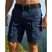 abordables Fondos-Hombre Pantalones cortos de carga Al aire libre Ajuste regular Impermeable Resistente al Viento Prendas de abajo Bolsillo Negro Verde Algodón Camping / Senderismo Corriendo S M L XL XXL