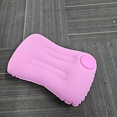 abordables Equipo de Camping-cojín de playa inflable &amp;Almohada de camping: almohada de viaje portátil con tejido polar coral, diseño sin relleno para playa, oficina y hogar - azul verdoso &amp;Limpieza de puntos negros, solo asientos
