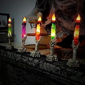 cheap Halloween Indoor-1 Pc 21.5cm Halloween Ghost Hand LED Electronic Candle Decorative Light Indoor Restaurant Party Decoration Light Decoration Light
