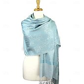 billiga Sjalar-Damhalsduk i paisleymönstrad jacquardmönster i akryl – varm, trendig lång franssjal med etnisk stil för hösten &amp;vinter