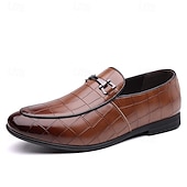 voordelige Loafers-Groene instappers met krokodillenmotief voor heren – casual zakelijke stijl, comfortabele schoenen van imitatieleer voor op kantoor en dagelijks gebruik