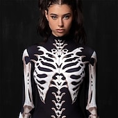 Скелет День всех святых Боди Комбинезон для всего тела Страшный костюм Детские Взрослые Муж. Жен. Мальчики Хэллоуин Карнавал День мертвых Выступление Для вечеринок Для клуба Легкие костюмы на Хэллоуин Недорогие Черепа и кости-Скелет День всех святых Боди Комбинезон для всего тела Страшный костюм Детские Взрослые Муж. Жен. Мальчики Хэллоуин Карнавал День мертвых Выступление Для вечеринок Для клуба Легкие костюмы на Хэллоуин