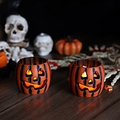 halpa Halloween sisätiloissa-1 kpl halloween-kurpitsan muotoinen led-elektroninen kynttilävalo sisä- ja ulkotiloihin juhla-makuuhuoneen ravintolan juhlava tunnelma koristevalo