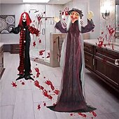זול הלווין-ליל כל הקדושים רוח רפאים זוהרת עומדת נשלטת קולית ליצן מכשפה רוח רפאים סודית חדר בריחה בית רדוף רוחות קישוט חצר אביזרים
