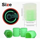 voordelige Voertuigservice-16 stuks universele fluorescerende ventieldoppen, lichtgevende luchtventieldoppen voor motorfietsen, e-bikes, scooters, auto's, vacuümbanden, lichtgevende ventieldoppen