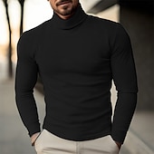 economico maglione pullover da uomo-Per uomo Maglione di Natale Maglioni di Natale Maglione per le feste Maglione Maglione a maglia A Coste Maglia Top Regolari Lavorato a maglia Semplice Dolcevita Moda Casual Vacanza Abbigliamento