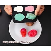 preiswerte Halloween Küche-2er-Pack Halloween-Silikonformen, Totenkopf-Schokoladenform, Silikon-Pralinenform, 10 Mulden für selbstgemachte Süßigkeiten, Gelee, Eiswürfel, Fondant und Kuchendekoration