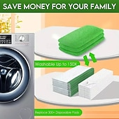 cheap Cleaning Supplies-8pcs Washable Mop Replacement Pads for Flat Mops(Mop Not Included), Durable Reusable Mop Heads for Dry and Wet Use, Easy to Clean, Cleaning Supplies, Back to School Essentials