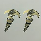 baratos Equipamento de Camping-Gancho dobrável de aço inoxidável 2 peças, gancho multifuncional resistente com 4 garras, uso universal durável para mochilas de acampamento e caminhadas