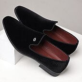 halpa Loafers-Miesten Mokkasiinit Comfort-huopa Käsintehdyt kengät Kävely Liiketoiminta Urheilullinen Vapaa-aika Mokkanahka Mukava Liukumaton Loaferit Musta Sininen Kesä Kevät Syksy