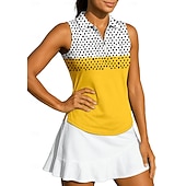  Γυναικεία Γεωμετρικό Πουά Μπλούζες Αθλητικό πουκάμισο Φανέλα POLO Πουκάμισο τένις Αμάνικο Φερμουάρ Λουλουδάτο UPF50+ Ανθεκτικό στην υπεριώδη ακτινοβολία Υψηλή Ελαστικότητα Ύγρανση Αναπνέει