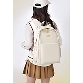 お買い得  大学のバックパック-女性用ミニマリストラップトップバックパック、防水、大容量、パッド入りラップトップコンパートメントと荷物スリーブ付き、仕事、旅行、毎日の通勤に最適