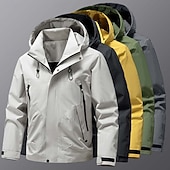 Χαμηλού Κόστους Αθλητικό Μπουφάν-Ανδρικά Αθλητικό Παλτό Jachetă de Drumeție Παρκάς Μπουφάν Windcheater Υπαίθρια Αθλήματα Causal Αδιάβροχη Opritor de Vânt Πλήρες φερμουάρ 3 σε 1 Άνοιξη Φθινόπωρο Χειμώνας Συμπαγές Χρώμα Ενεργό Αστικό