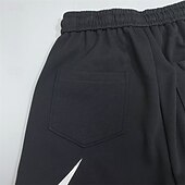 preiswerte Sweatpants-Herren Sporthose Jogginghose Hose Tasche Elastischer Bund Kordelzug Farbblock Komfort Sport im Freien Täglich Mode Lässig Schwarz Mikroelastisch