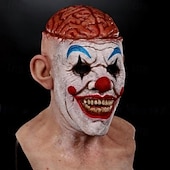 olcso Maszkok-Annabelle Gyilkos bohóc Ijesztő baba Halloween Maszk Reális maszk Horror Félelmetes Zárt sisak Felnőttek Férfi Női Mindszentek napja Farsang Teljesítmény Parti Egyszerű Halloween jelmezek Kiöltözik