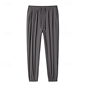 baratos Partes inferiores-Homens Calça Cargo Calças de Trilha Calça Jogger Calças De Chuva Para Trilha Verão Ao ar livre Normal Secagem Rápida Refrescante Respirável Calças Com Cordão Bolsos Cintura elástica Preto Cinza Escuro