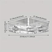 お買い得  収納＆整理-壁掛け式バスルーム収納ラック、ドリル不要、壁掛け式トイレ収納オーガナイザー、トイレタリーや日用品用の透明コスメティックオーガナイザー