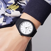 abordables Montres à quartz-Montre quartz SKMEI pour femmes hommes et enfants grand cadran montre-bracelet décontractée lumineuse étanche en silicone