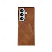 Недорогие Чехлы для Samsung-телефон Кейс для Назначение SSamsung Galaxy Z-образный сгиб 7 Z-сгиб 6 Z Fold 5 Z Fold 4 Z Fold 3 Кейс на заднюю панель Магнитный Защита от удара Ретро ТПУ Кожа PU