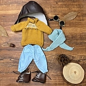abordables Conjuntos de Ropa y Accesorios para Muñecas-Bolsa de material para cambiar ropa de muñeca Waldorf, conjunto de personalidad, muñeca Waldorf hecha a mano para regalo de Navidad.