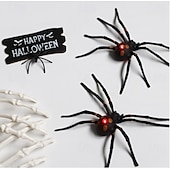 abordables Halloween intérieur-Lot de 2 araignées lumineuses et 2 globes oculaires lumineux pour Halloween, décoration d&#039;ambiance de fête intérieure, lumière d&#039;ornement, lumière d&#039;horreur et d&#039;atmosphère étrange