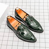 billige Loafers-herresko i skinnende gull – metalliske slip-on-sko til bryllup, kveldsgallaer og forestillinger