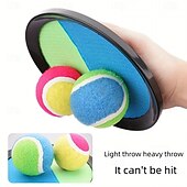 economico Articoli per la casa-Set di gioco con palla appiccicosa con pagaia a ventosa, giocattolo colorato in plastica da lanciare e catturare per il divertimento in famiglia, attrezzatura sportiva interattiva all&#039;aperto per