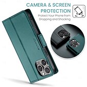 levne Pouzdra pro iPhone-telefon Carcasă Pro Apple AirTag iPhone 16 15 14 Pro Max Plus iPhone 16e Flip Cover Ochrana celého těla Stojánek Slot pro kartu TPU PU kůže