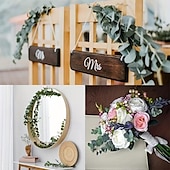 Недорогие Искусственные растения и цветы-50 пучков искусственных стеблей эвкалипта, реалистичная искусственная зелень для свадебных букетов, центральных композиций, декора дома и офиса, уличных композиций, украшений для вечеринок и