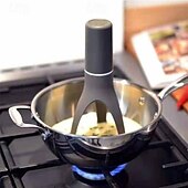abordables Ustensiles et gadgets de cuisine-Batteur à œufs triangulaire en plastique, mini fouet à crème semi-automatique pour la cuisson, outil de mélange des aliments, appareil d&#039;agitation portatif pour la cuisine