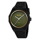 abordables Montres à quartz-Montre quartz SKMEI pour femmes hommes et enfants grand cadran montre-bracelet décontractée lumineuse étanche en silicone