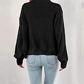 Női Kardigán Alkalmi Tömör szín Vaskos Körgallér Cipzár Kötött Hosszú ujj Normál felsők Kötött Napi Szabadság Alkalmi Fekete Arcpír rózsaszín Ősz Tél olcso Szilárd színek-Női Kardigán Alkalmi Tömör szín Vaskos Körgallér Cipzár Kötött Hosszú ujj Normál felsők Kötött Napi Szabadság Alkalmi Fekete Arcpír rózsaszín Ősz Tél