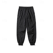 preiswerte Unterteile-Herren Cargohosen Wanderhosen Jogginghose Regenhose zum Wandern Winter Außen Normale Passform Wasserdicht Winddicht Unterteile Kordelzug Tasche Elastischer Bund Dunkelgrau Schwarz Camping / Wandern