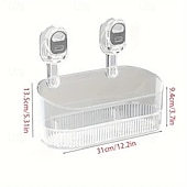 olcso Tárolás és rendszerezés-falra szerelhető tapadókorongos tárolóállvány erős ragasztóval, fúrás nélküli, akasztható tárolódoboz zuhanyfelszerelésekhez és kozmetikumokhoz