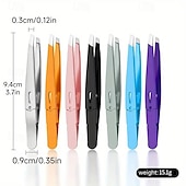 billige Personlig pleie og helse-1 stk. presisjonspincett for øyenbryn og ansiktshår, slitesterk hårfjerningspinsett i rustfritt stål for napping av skjegg og bryn, essensielt skjønnhetsverktøy for daglig stell