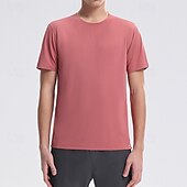 abordables Tapas-Hombre Camiseta de rendimiento Camiseta deportiva Manga Corta Cuello Barco Camiseta Al aire libre Secado rápido Ligero Reductor del Sudor Transpirable Poliéster Negro Blanco Rojo Tenis Golf Corriendo