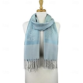 billiga Sjalar-Damhalsduk i paisleymönstrad jacquardmönster i akryl – varm, trendig lång franssjal med etnisk stil för hösten &amp;vinter