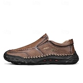 billiga Slip-ons och loafers till herrar-herrloafers i mjuk konstläder – halkfria promenadskor för vardagskomfort och bilkörning