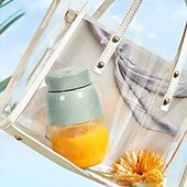 preiswerte Küchenutensilien &amp; Gadgets-BPA-freier elektrischer Zitrusentsafter mit Strohhalm, zwei Deckeln, tragbarer Mixer, großer kabelloser Entsafterbecher, multifunktionaler Frischsaftbereiter für Smoothies und Shakes