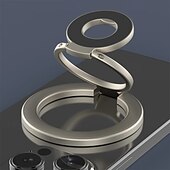 رخيصةأون حامل هاتف-حامل مغناطيسي لقرص وسطي معدني من ماج سيف، 3 أقسام، يدور 360 درجة، شحن عالمي، قابل للطي، رفيع للغاية، قابل للرفع