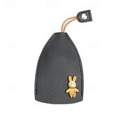 economico Organizzazione spazi-4 portachiavi in similpelle a forma di frutta, mini portachiavi estraibile alla moda per donna, organizer creativo per portachiavi auto.