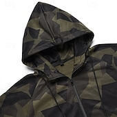 preiswerte Basic-Hoodies für Herren-Herren Kapuzensweatshirt Vollreißverschluss-Kapuzensweatshirt Armeegrün Blau Khaki Mit Kapuze Einfach Tarnung Tasche Sport &amp; Outdoor Lässig Täglich Streetwear Cool Sportbekleidung Frühling &amp; Herbst