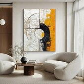 cheap Abstract Paintings-Handmade Oil Painting Canvas Wall Art Decoration Simple Abstract for Home Decor Stretched Frame Hanging Painting/Rolled Frameless Unstretched Painting