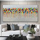 preiswerte Ölgemälde-Mintura handgefertigte abstrakte, farbenfrohe, strukturierte Ölgemälde auf Leinwand, Wandkunst, Dekoration, modernes abstraktes Bild für die Inneneinrichtung, gerolltes, rahmenloses, ungedehntes